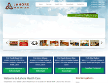 Tablet Screenshot of lahorehealthcare.com